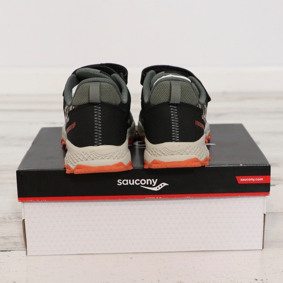 Saucony Boy's Peregrine 11 Shield A/C in Olive/Camo Size 5 (Big Kid) New - Picture 5 of 8